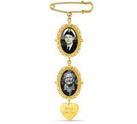 Wedding Bouquet Customise Photo Charm Double Frame for Brides Flowers Wedding Bouquet Charms Memorial