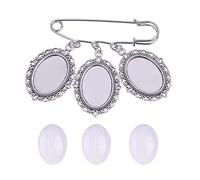 Wedding Bouquet Photo Charm Pin Making Lace Frame Wedding Charm Oval Glass Photo Frame Brooch Pendant Brooch