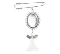 Wedding Boutonniere Oval Bouquet Charm Pin Brooch Angel Wing Photo Charm Mother Of The Bride Or Groom With Lacy Frame Wedding Boutonniere For Groom Set Bouquet Pin