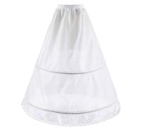 Wedding Bridal Petticoat Hoops Full Slips 2 Rings A-line Underskirt Crinoline with Lace Shaping for Swing Skirt Vintage Dress Cocktail Costume Bridesmaid dress Dancing Party Prom Petticoats