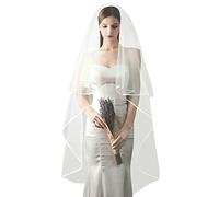 Wedding Bridal Veil for Women with Metal Comb Simple Vintage Long Wedding Veils Bridal Tiara for Bachelorette Party Supplies Cathedral Bridal Shower Decoration Accessories Wedding Party Decoration