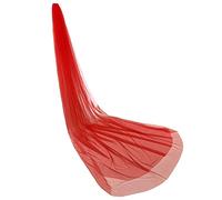 Wedding Bridal Veils, Women Simple Tulle Cathedral Veils for Bachelorette Party and Wedding Hen Party W-V-1, Long - Red - 2 Tier 118"/300cm, One Size