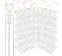 Wedding Bubbles Bulk - White Heart Top Wands (200 Count) Individual Mini Bubble Wand Favors for Weddings, Celebration Party Favor for Guests - Stock Your Home