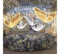 Wedding Butterfly Floor Lamp, LED Butterfly Lights, Creative Hanging Butterfly Ceiling Lamp, Butterfly Decoration Props for Bridal Wedding Party Event Centerpieces,Warm2pcs-100cm