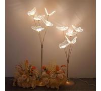 Wedding Butterfly Floor Lamp, Wedding Butterfly Floor Lamp - Luminous LED Romantic Elegant Party Decoration(Gold,1.1M)
