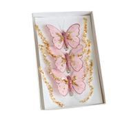 Wedding Butterfly Ornaments, 3/6PCS Glitter Sequins Butterflies Clips Reusable Glitter Butterfly Hanging Decoration for DIY Party Holiday Birthday