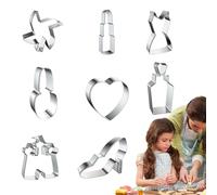 Wedding Cake Cookie Cutter | 16 Piece Cookie Cutter Variety Pack | Stainless Steel Press Stencils Decorating Tools for Home Bakery Bridal Birthday Graduation Wedding Sugar Fondant