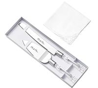 Wedding Cake Cutting-Mr and Mrs Knife & Pie Pastry Servers, Cake Cutter and Server Set Perfect for Birthday, Anniversary, Parties and Events