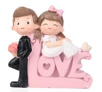 Wedding Cake Figurines, Resin Couple Figurine, Wedding Cake Topper, Bride And Groom Cake Toppers, for Birthday Anniversary Engagement Home Decor Car Ornaments