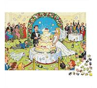 Wedding Cake Smash Wooden Jigsaw Puzzle Waterproof 1000 Piece Puzzles for Adults Gifts Challenging And Brainteasing Educational Games