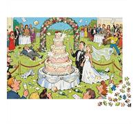 Wedding Cake Smash Wooden Jigsaw Puzzle Waterproof 1000 Piece Puzzles for Adults Gifts Challenging And Brainteasing Home Decoration