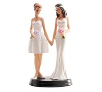 Wedding Cake Topper Figures Wedding Cake Decoration Bride and Bride Holding hands