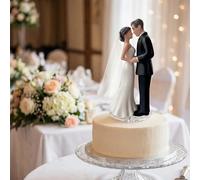 Wedding Cake Topper, Wedding Cake Toppers Bride and Groom - Traditional Romantic Couple Figurine for Cakes, Resin (4.33 Inch), Toppers Bride And Groom, Topper
