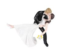 Wedding Cake Toppers Bride and Groom, Creative Romantic Tango Dance Resin Dolls Wedding Cake Decorations for Valentine's Day Anniversary