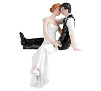 Wedding Cake Toppers, Resin Exquisite Couple Statue Bride and Groom Figurine for Wedding Cake Desk Decoration