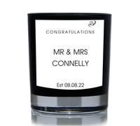 Wedding Candle mr & Mrs Est Candle Gift 20cl Candle 60 SECOND MAKEOVER Black One Size
