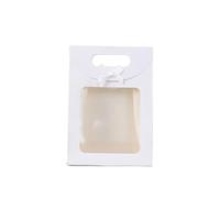 Wedding Candy Box 5/10/20pcs Transparent Window Kraft Paper Bags For Wedding Birthday Party Candy Packaging Box Baking Takeaway Bag(White,5PCS_19X9X27CM)