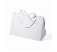 Wedding Candy Boxes 5pcs Triangle Shaped Luxury Rigid Box Wedding Birthday Packaging(White)