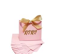 Wedding Candy Boxes Adorable Pink Mini Bag With Gold Foil 'Love' Great For Candy Chocolate Ferrero Rocher And Small Box Perfect For Wedding(Gold,20PCS_11.5X4.5X10CM)