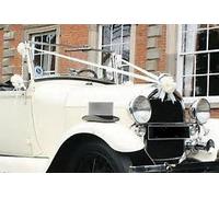Wedding Car Kit, 3 x 50mm Ivory/Cream Pre assembled / ready made) Pull Bows. Plus 1 x 6m of 2" Ivory/Cream Florist Ribbon.