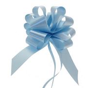 Wedding Car Kit 3X Large 50mm Poly Pull Bows & 7 Metres 2" Poly Ribbon Choose Your Colour (Light Blue)