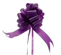 Wedding Car Kit 3X Large 50mm Poly Pull Bows & 7 Metres 2" Poly Ribbon Choose Your Colour (Purple)