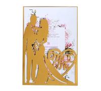 Wedding Card 25 Pcs Wedding Invitations Personalized Print Bride Groom Engagement Invite Card(Color4,Whole set Blank)