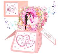 Wedding Card, 3D Pop Up Wedding Card Just Married Congratulations Cards