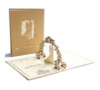 Wedding Card, 3D Pop Up Weddings Card for Bride and Groom | Pop-up Card with Envelope for Wedding, Anniversary, Valentine's Day, Congratulations Wedding Gifts for the New Mr and Mrs