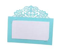 Wedding Card 50/100Pcs Vintage Flower Laser Cut Table Name Place Cards Lace Name Message Setting Card Wedding Birthday Party Favor Decoration(Blue,50Pcs)