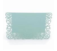 Wedding Card 50pcs Pearlescent Lace Name Place Cards Wedding Decoration Table Decor Message Greeting Card Event Party Supplies(Green)