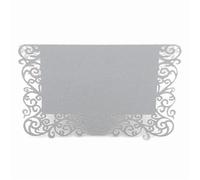 Wedding Card 50pcs Pearlescent Lace Name Place Cards Wedding Decoration Table Decor Message Greeting Card Event Party Supplies(Gray)