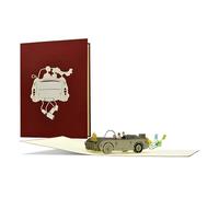 Wedding Card Car I Elegant and Elegant Wedding Card for Bride and Groom | Gift Idea for Wedding Gift | Gift and Card for Wedding | L19
