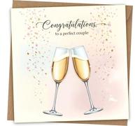 Wedding Card Congratulations - Congratulations to the perfect Couple Just Married Wedding Card