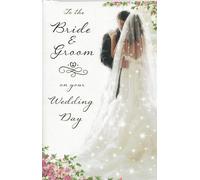 "Wedding Card for Bride and Groom - Elegant Romantic Congratulations Card with Envelope | Mr & Mrs Marriage Card, Wedding Day Greeting Card for Newlyweds"