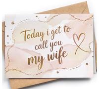 Wedding Card for Bride from Groom - To My Wife on Our Wedding Day Card - Sentimental Wife Vow Cards from Husband - New Beginning Together - Today I Get To Call You - NUM 263