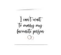 Wedding Card for Him Her - Can't Wait To Marry You Cursive For Partner