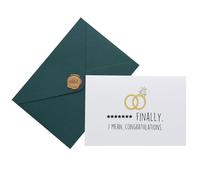 Wedding Card Funny for Bride and Groom Greeting Card Newly Wed Gift for Couple Framable 5x7 Keepsake (Exclude Frame)