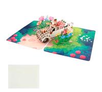 Wedding Card Personalised,3D Pop Up Car Wedding Cards for Bride and Groom with Envelope, Romantic Just Married Greeting Card to Write Blessings (20cm),For Anniversaries, Engagements and Celebrations