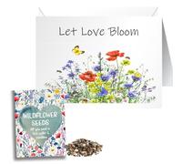 Wedding Card with Matching Wildflower Seed Packet - Meadow - A Unique and Memorable Keepsake