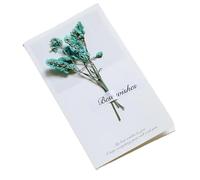 Wedding cards 10 Pieces/pack Creative Handmade Dried Flower Greeting Cards, Student Folding, Blessings Handwritten Card Set(Color 04)
