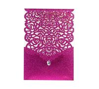 Wedding Cards 25/50Pcs Glitter Paper Wedding Invitations Card Lace Birthday Mariage Party Decoration(Color 9,25pcs)