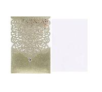 Wedding Cards 25/50Pcs Glitter Paper Wedding Invitations Card Lace Birthday Mariage Party Decoration(Color 18,50pcs)