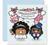 Wedding Cards for Couples - Congratulations on your Wedding Day - Gifts for Newlyweds, Congrats Well Done Card, 145mm Marriage Greeting Cards Fiance Fiancee