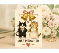 Wedding Cards For Couples Cute Funny Congratulations Mr And Mrs Newlywed Marriage Card Collection Bride Groom Modern Designs (Meowed)