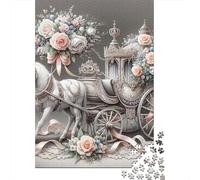 Wedding Carriage1000 Pieces Premium Cardboard Sketch Carriage Jigsaw Puzzle Multi Pack Adults Kids Party Game Creative Relaxation 38x26cm/1000pcs