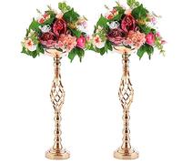 Wedding Centerpieces for Reception Tables, Twist Candleholder Stands, Wedding Flower Arrangement Vases, Metal Centerpieces for Wedding Road-Leading Home Decor Gold
