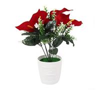 Wedding Centrepiece Artificial Flower Pot Low Maintenance(Red)
