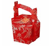 Wedding Ceremony Container Betrothal Gift Box Dowry Case Presentation Box Engagement Box Brocade Craft with Organized Storage Suitable for Engagement, Style to 1