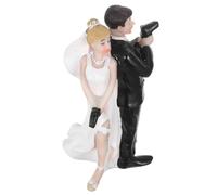 Wedding Couple Cake Topper Resin Bride and Groom Figure for Parties | Synthetic Resin, Romantic and Funny Style, Good Workmanship, Wedding Celebrations, Family and Friends